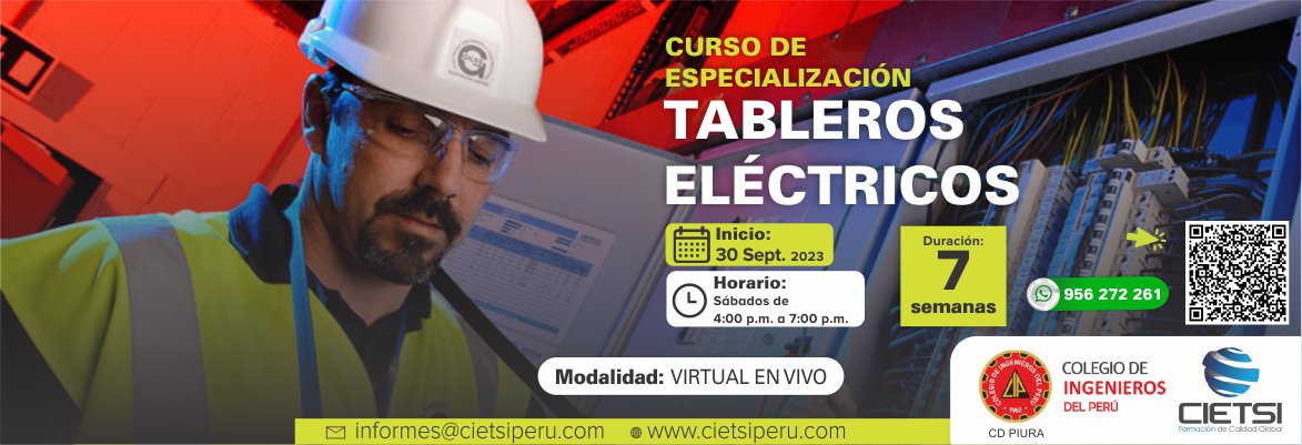 CURSO DE ESPECIALIZACIÓN EN TABLEROS ELÉCTRICOS 2023